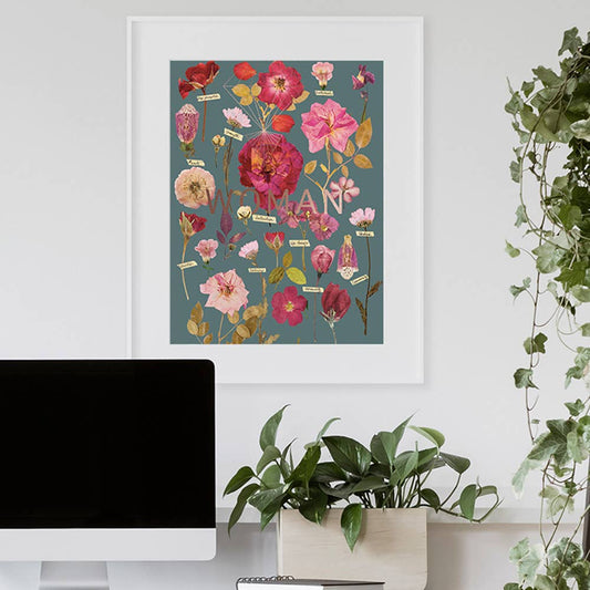 Woman's Garden 11" x 14" Art Print | Copper Details | Unframed