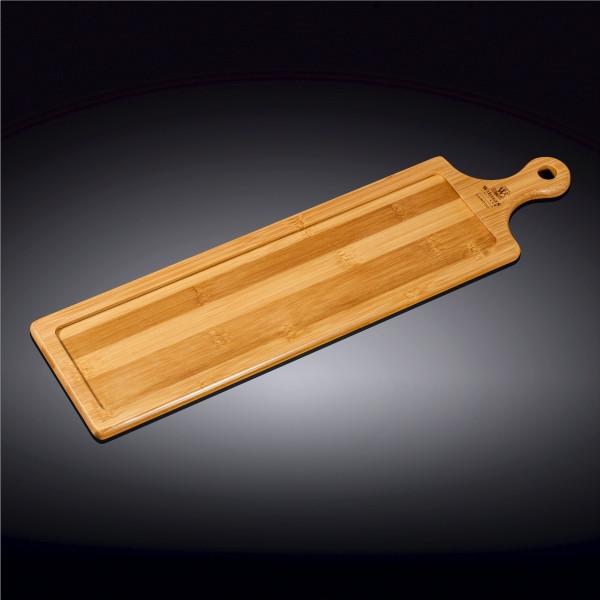 Bamboo Wood Tray 18" X 4.75" | For Appetizers / Barbecue / Burger Sliders WL-771009/A